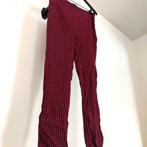 Forever 21 Plaid High-Waisted Mid-Calf Trousers